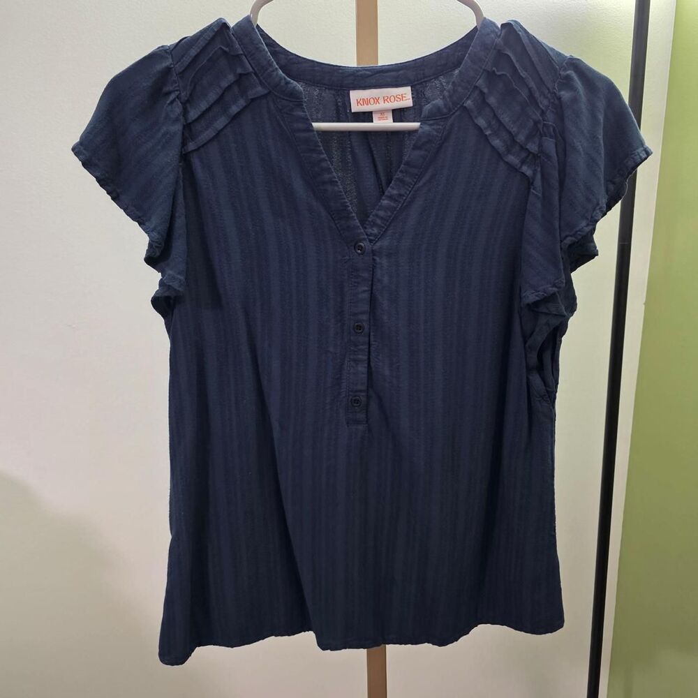 Knox-rose Women's Navy and Blue Blouse